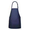 F33 Signature Navy No Pocket Bib Apron w/ Neck Adjustment